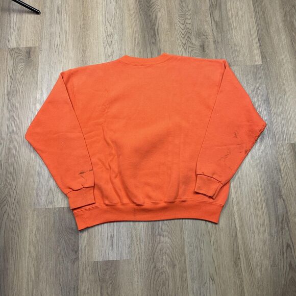 Vintage Clemson Tigers Sweatshirt Mens XL Orange NCAA Made USA Crewneck 90s - Picture 9 of 16